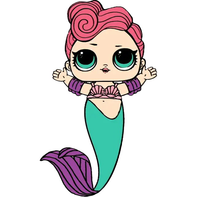 mermaid colored
