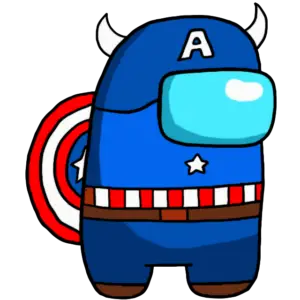 among us captain america 2 colored