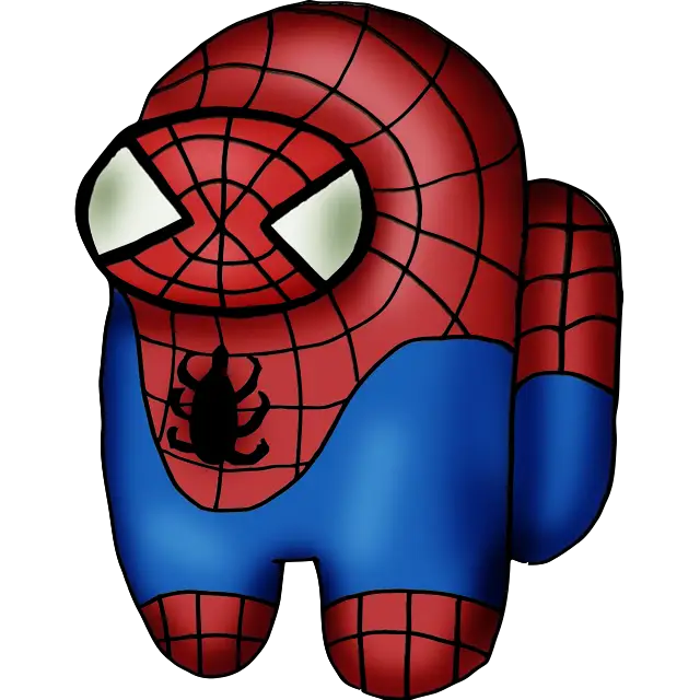 among us spider man 3 colored