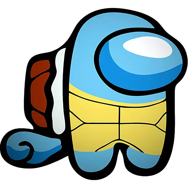 among us squirtle colored