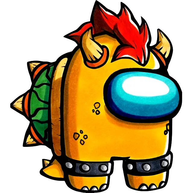 among us bowser colored