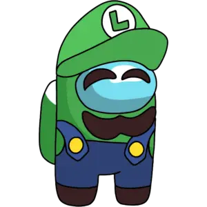 among us happy Luigi colored
