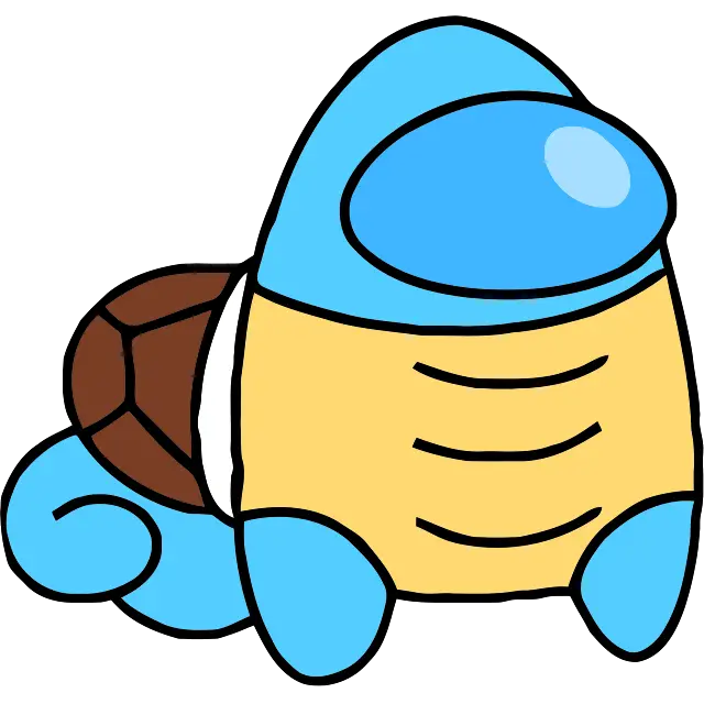 squirtle among us colored