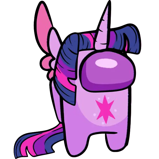 Twilight Sparkle among us colored