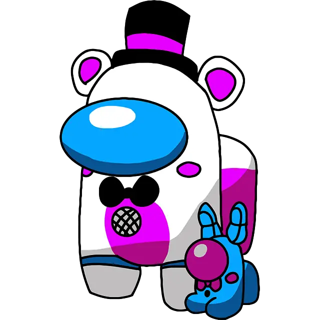 among us Funtime Freddy colored