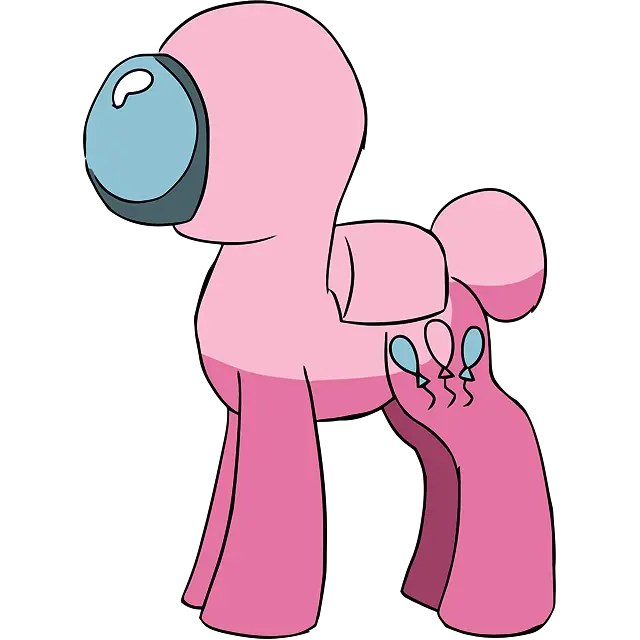 among us pinkie pie crewmate colored