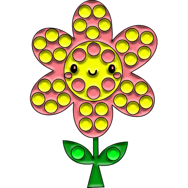 flower smile pop it colored