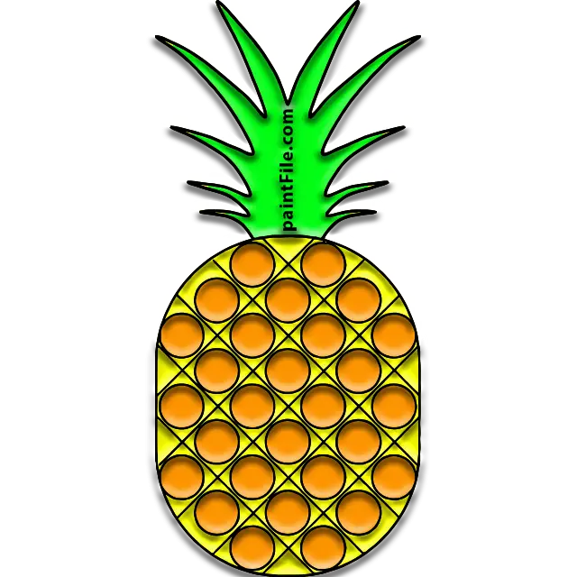 pineapple pop it colored
