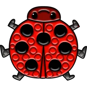 pop it ladybug smile colored