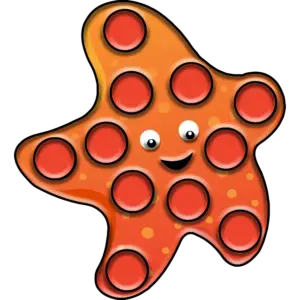 simple dimple starfish colored