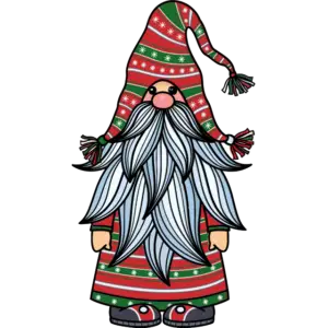 christmas gnome character colored