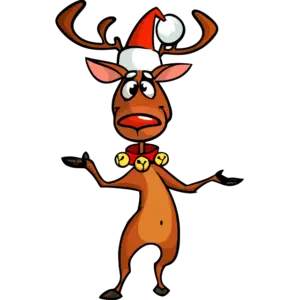 christmas reindeer rudolph red nose colored