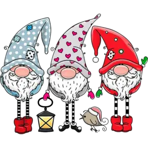 cute gnomes christmas colored