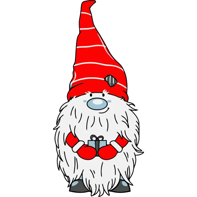 happy christmas gnome colored