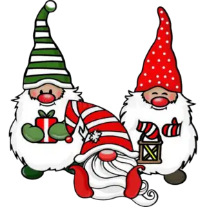 merry christmas gnomes colored
