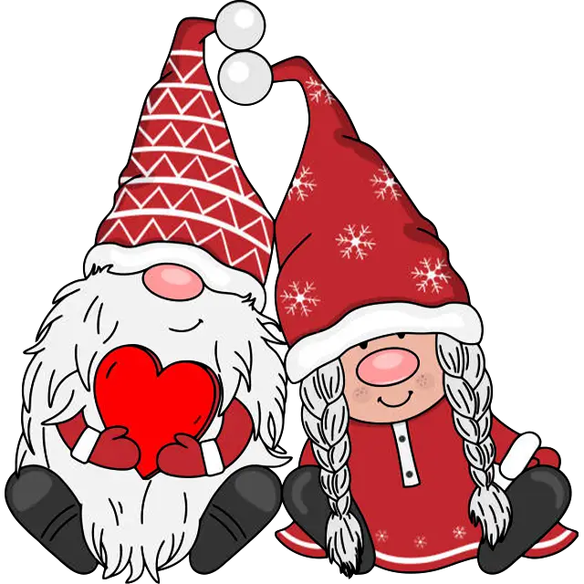 two xmas gnomes colored