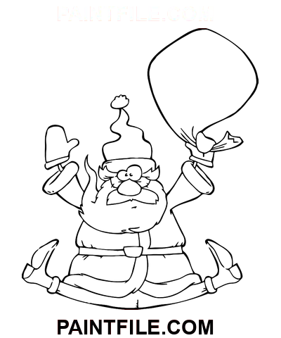 Santa Falling coloring page