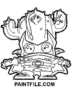 Superzings Kactor coloring page