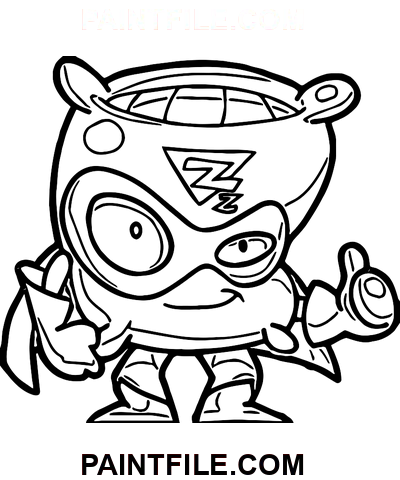 Superzings Line Art coloring page