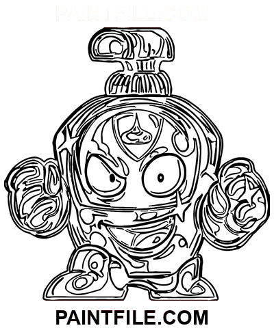 Superzings Max Bubble coloring page