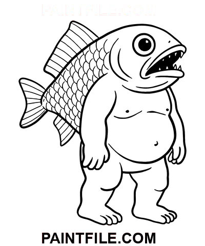 Brainrot Troppo Trippa coloring page