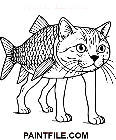 Italian Brainrot Trulimero Trulichina coloring page
