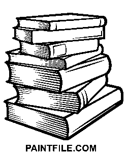 Stacked Books coloring page