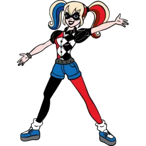 Supergirl Harley Quinn imagen coloreada