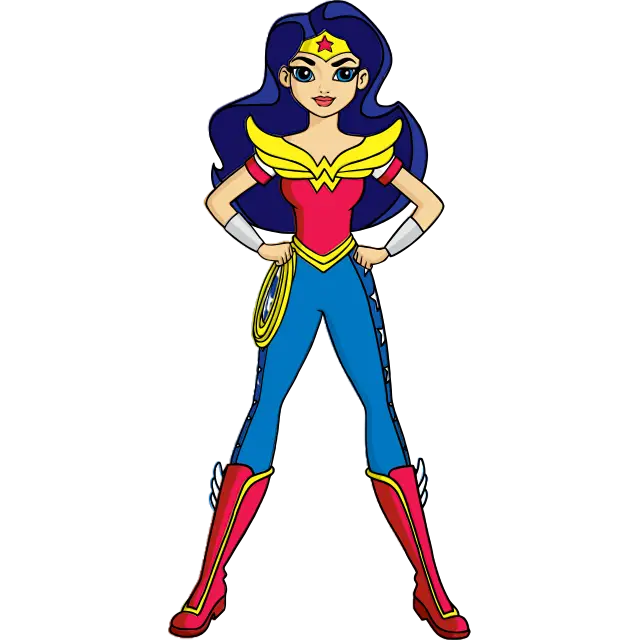 Superhéroe Wonder Woman imagen coloreada