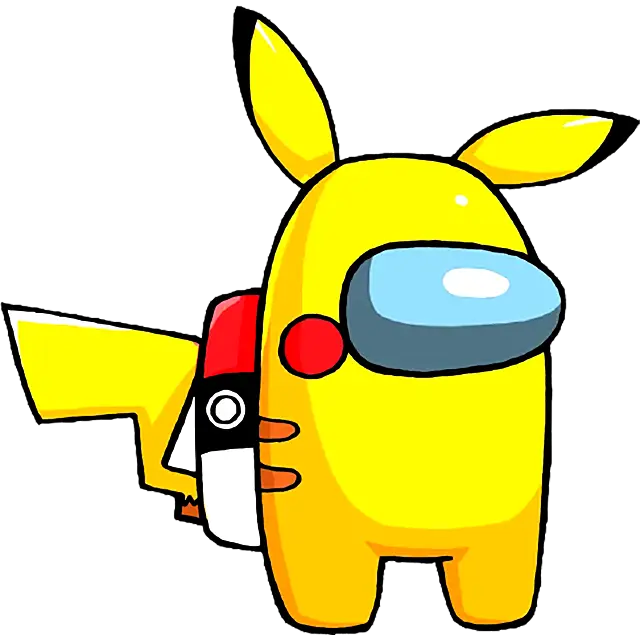 Entre nosotros Pikachu imagen coloreada