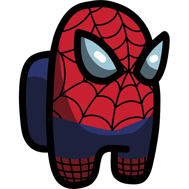 Personaje de Spider-Man imagen coloreada