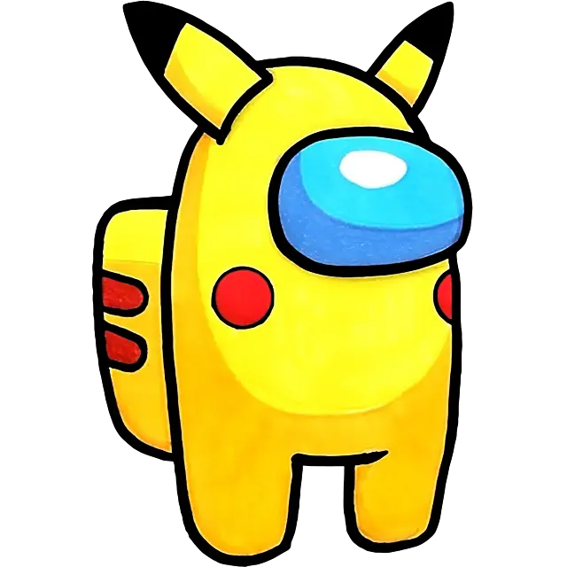 Bonito Pikachu imagen coloreada