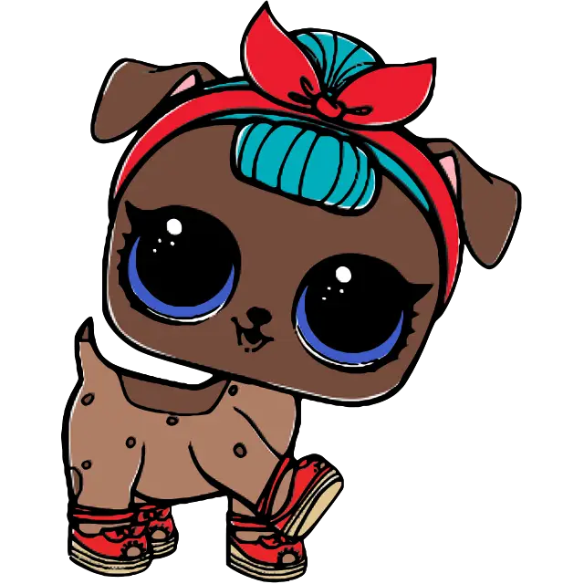 BB Pup Mascota imagen coloreada