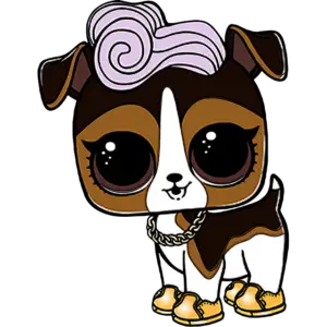 DJ K9 LOL Mascota imagen coloreada