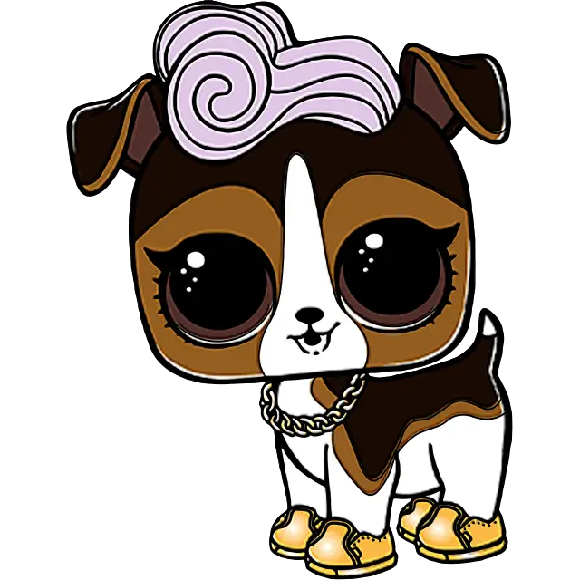 DJ K9 LOL Mascota imagen coloreada