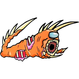 Gusano-Monstruo imagen coloreada