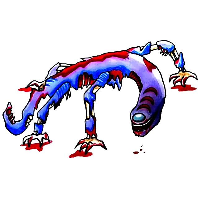 Monstruo lagarto imagen coloreada