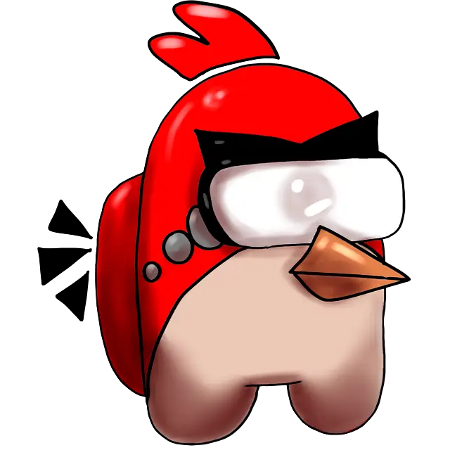 Angry Bird Rojo imagen coloreada