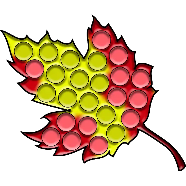 Maple Leaf Pop It imagen coloreada