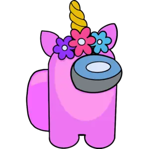 Unicornio con flores imagen coloreada