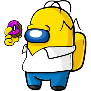 Homero Simpson Donut imagen coloreada