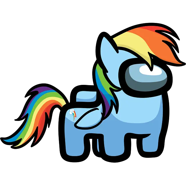 Rainbow Dash Pony imagen coloreada