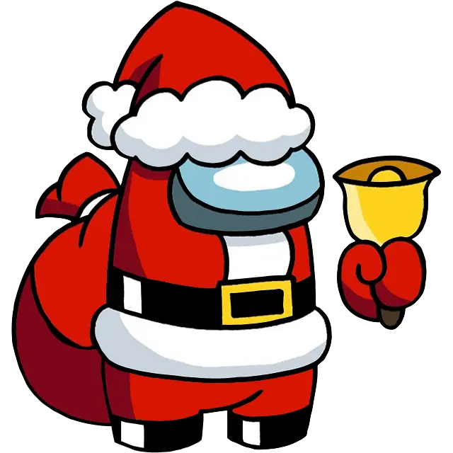 Campana de Santa Claus imagen coloreada