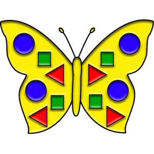 Mariposa Hoyuelo Simple imagen coloreada