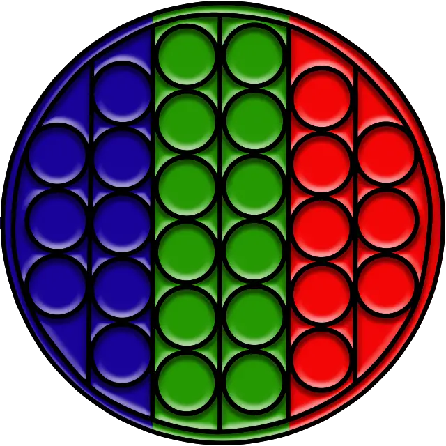 Círculo Pop-it imagen coloreada