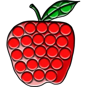 Manzana roja Popit imagen coloreada