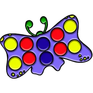 Mariposa con hoyuelos simple imagen coloreada
