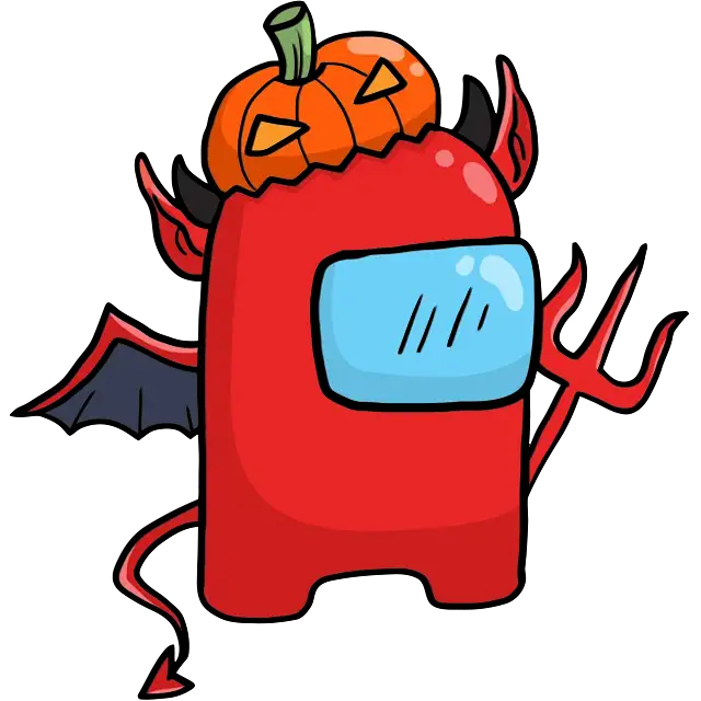 Entre nosotros Diablo de Halloween imagen coloreada