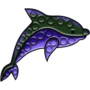 Delfín Pop-it imagen coloreada