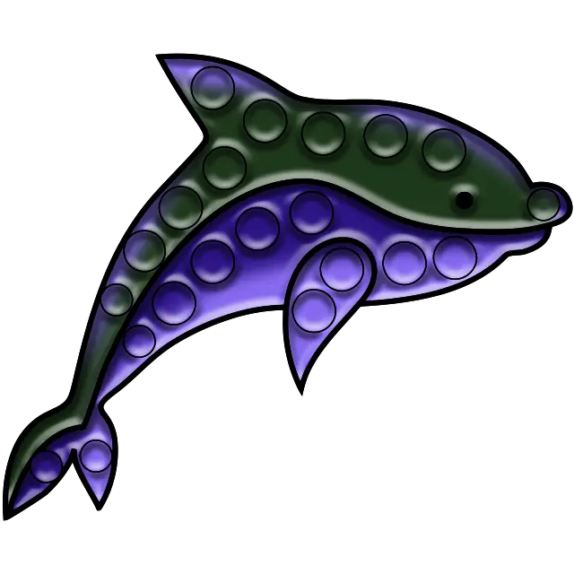 Delfín Pop-it imagen coloreada